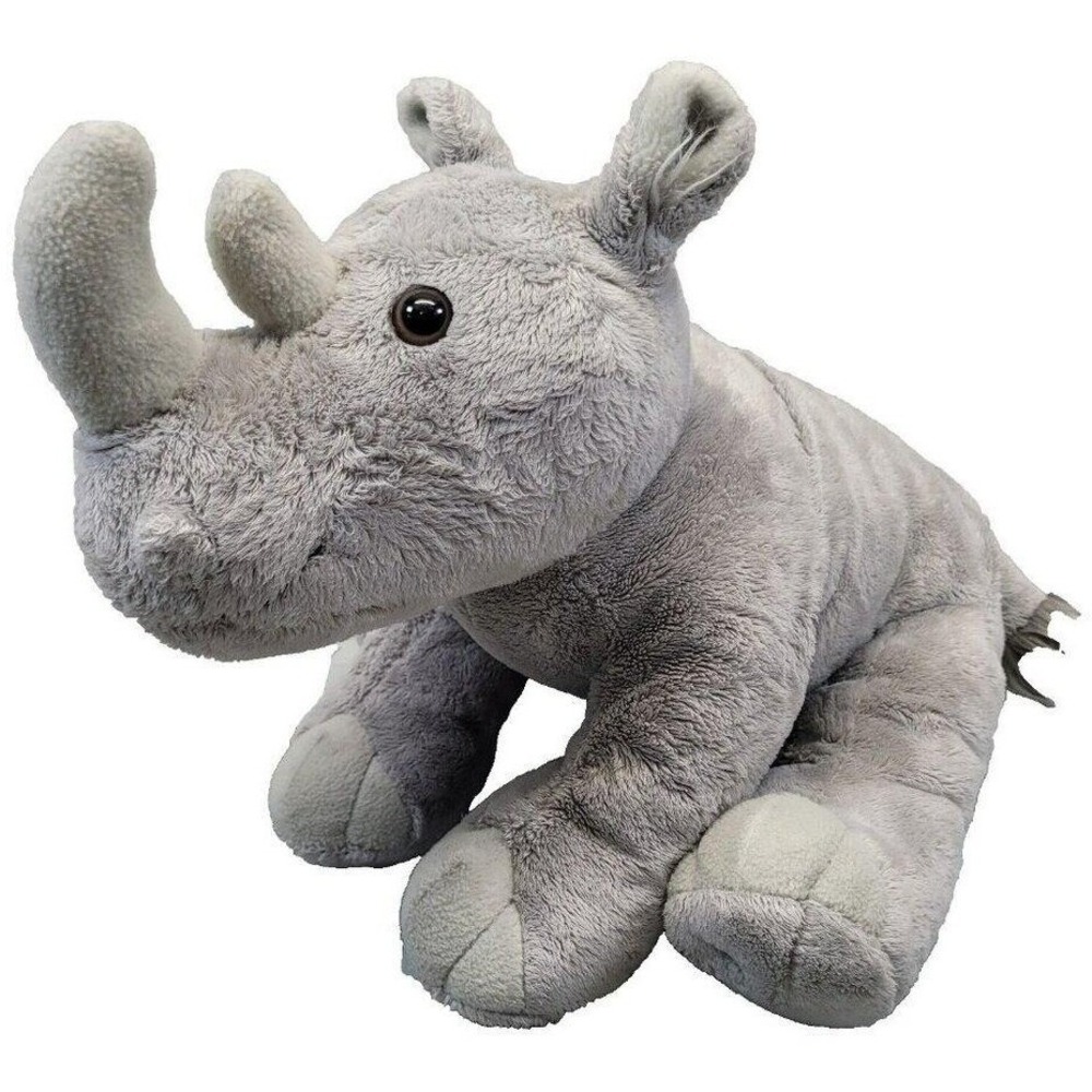 RARE Build A Bear Plush Rhino Rhinoceros St Louis Zoo Animal BAB Gray Safari Vtg
